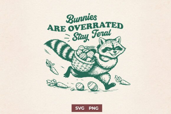 Bunnies Are Overrated Stay Feral SVG PNG Graphics for Crafts