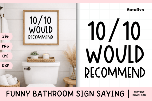 Funny Bathroom Sign Saying SVG 1: Graphics for Crafts