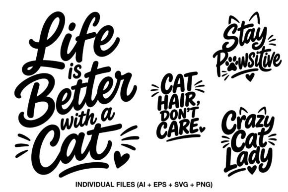 Funny Cat Quotes SVG Designs for Crafts and Graphics