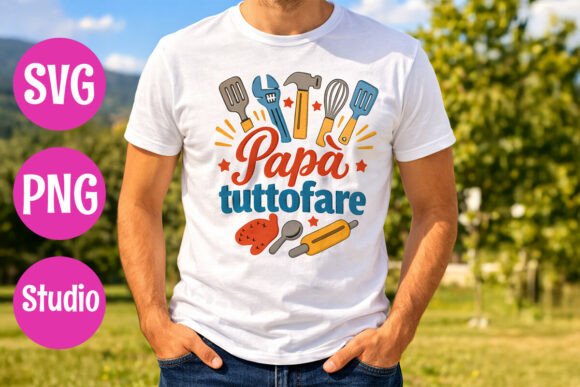 Italian Handy Dad Quote: Graphics for Crafts & Content