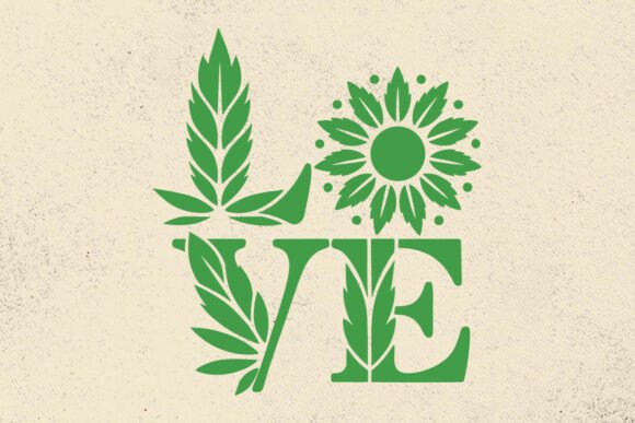 Love Cannabis SVG, Weed Leaf 420 Svg for Graphics and Crafts